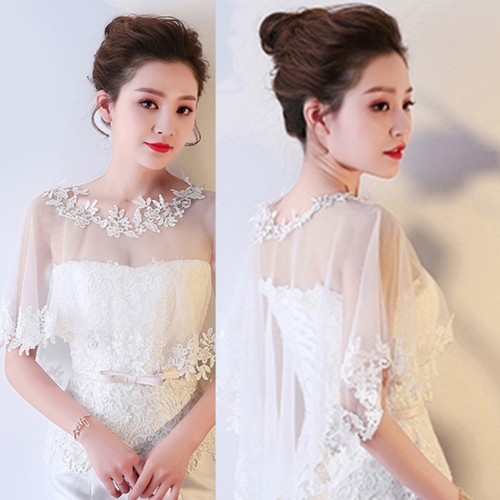 Embroidery bridal veil shawl - veil,