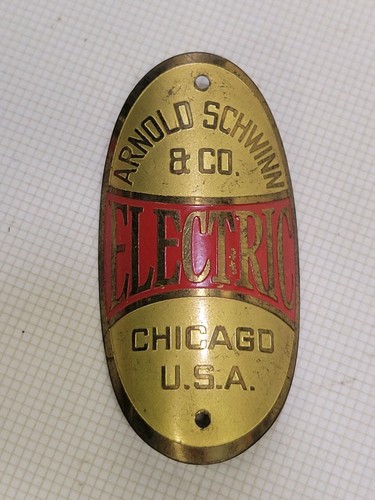 Nos schwinn electric headbadge - schwinn,