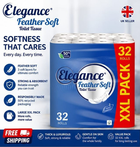 Elegance feather soft toilet - soft,