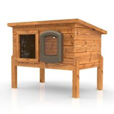 Microchip Outdoor Wood Cat