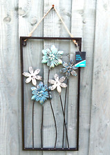 Metal Flower Wall Art Blue