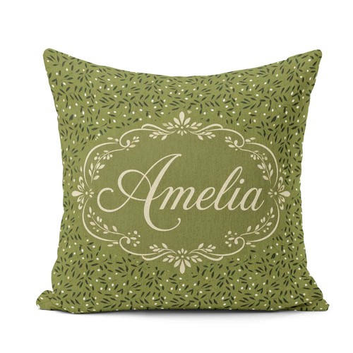 Cushion throw pillow - pillow, green