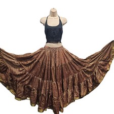 Silk Blend Sari 18 Yard Skirt