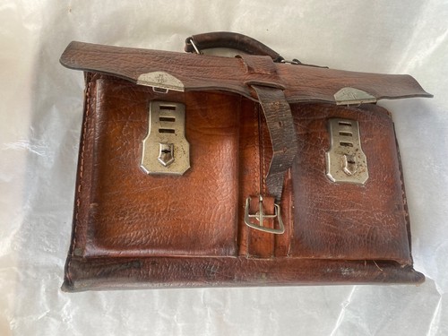 Vintage leather school bag - school,
