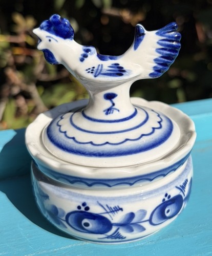 Vintage russian folk art gzhel - vintage,
