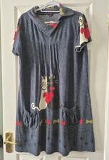 Joe Browns Size 26 Beautiful Tunic Dress Top Cat Print Plus Size 24