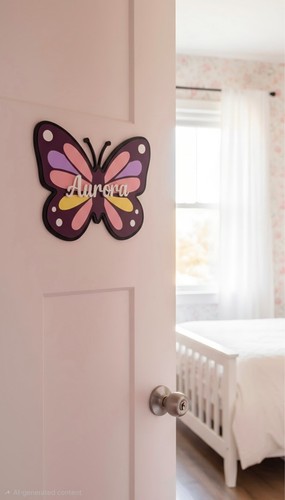 Personalised butterfly door - personalised,