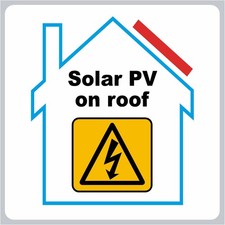 Solar PV on Roof Warning