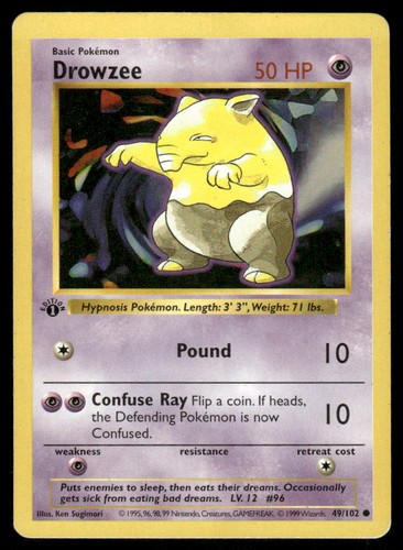 Pokemon cards drowzee 102 - pokemon,
