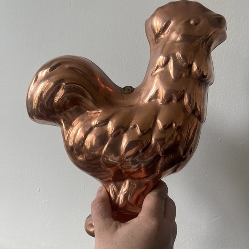 Vintage copper tin rooster - copper,