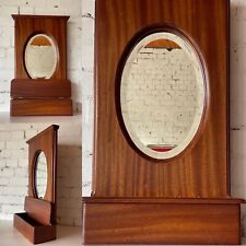 Original 1980’s Retro Teak Entry / Hallway Mirror With Hinged Storage Box
