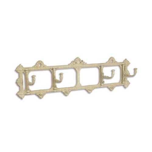 Rustic cast iron hook rail - rustic,