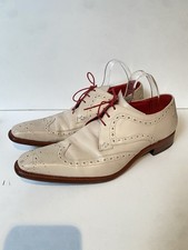 Jeffery west Uk 10 Cream Leather Lace Up dread dash wood Shoes