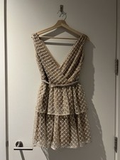 Self-portrait Tan Grid Sequin