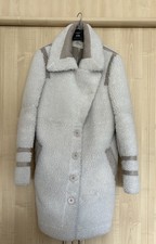 Urbancode London Teddy Bear Women’s Button Up White Fleece Jacket, Size Uk 10 