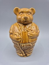 Vintage Brown Bear Ceramic Cookie Jar Storage Pot
