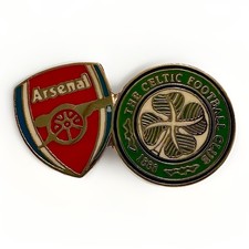 Arsenal FC & Celtic FC Pin Badge – Dual Crest Football