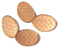 Antique 9ct Rose Gold Cufflinks hallmarked 1924