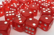 20 x LARGE Six Sided Dice 19mm