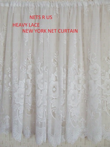 Heavy lace net curtain drop - lace,