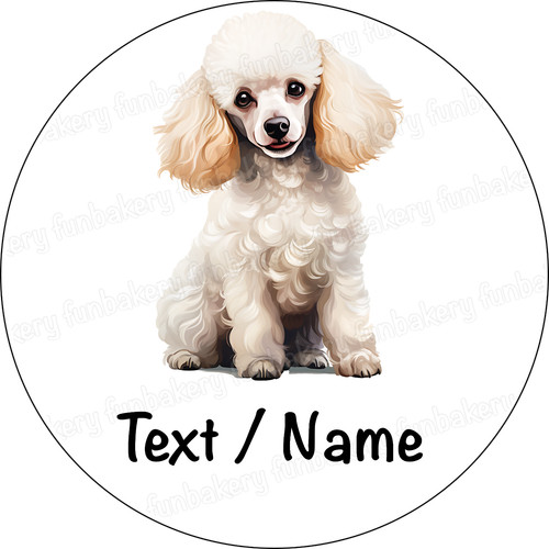 Poodle dog cake topper party - poodle,