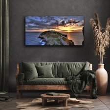 Decor Print Canvas Home Ready To Hang 140x70 South Stack Lighthouse Sunset