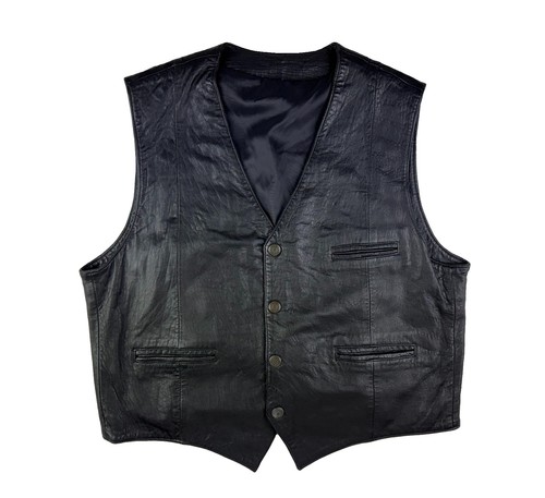 Real leather waistcoat - real,