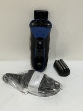 Braun Series 3 P Model 340s-4 Wet & Dry Electric Shaver - Black/Blue