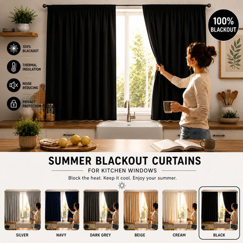 Pencil pleat blackout curtains - pencil,