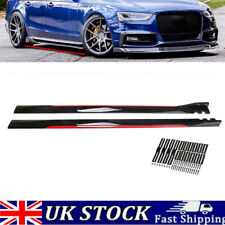 For Audi A4 A5 A6 A7 A8 78.7" Side Skirts Extension Rocker Panel Lip Body Kit MO