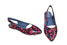 Moshulu floral print leather sling back shoes UK size 7. EU 41. Unused & boxed