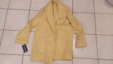 NWT Ladies vintage wool blend Jacket pea coat Yellow 1980's