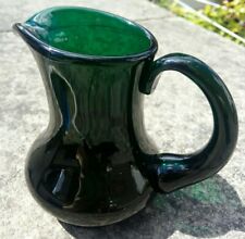 Thomas Webb Bristol Green Glass Chunky Hand Blown Vase (Small) 12cm x 9 cm
