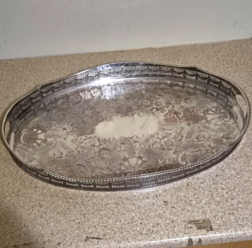 Viners oval silver plate - oval,