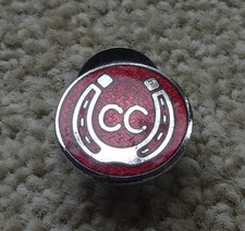 Vintage Chrome and Enamel CARAVAN CLUB Lapel Badge