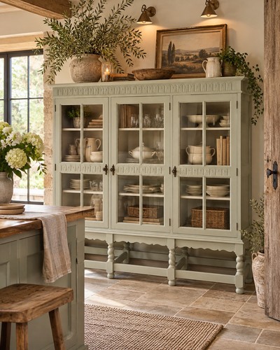 Antique painted oak - oak, triple