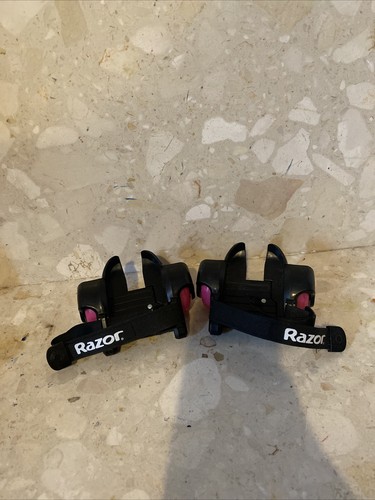 Pink and black razor heelies - black,
