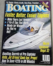 Boating October 1998 Magazine Faster Better Easier Engines Pro Captains Regal