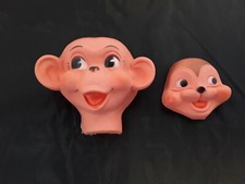 VINTAGE CHIPMUNK/MONKEY FACES IN RUBBER NEW OLD STOCK