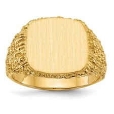 Men signet ring - signet, yellow