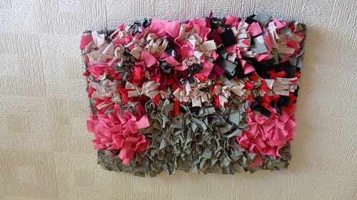 Small rag rug table centre - rag,
