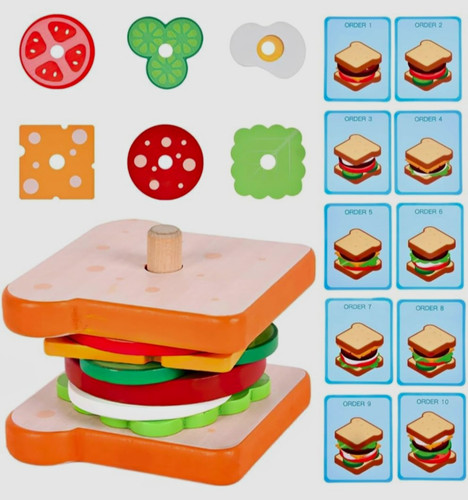 Wooden sandwich stacking - sandwich,