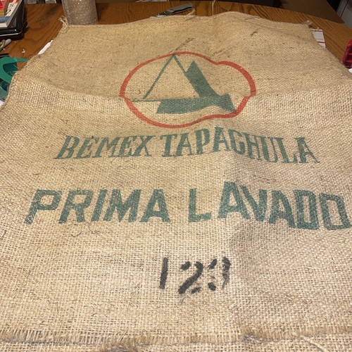 Vtg coffee bean sack bag - 4,