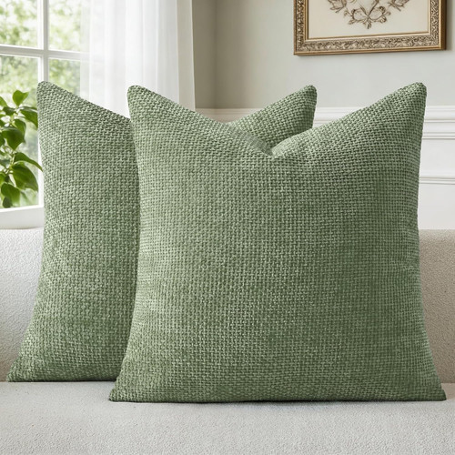 Moss green chenille - moss,