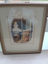 Heritage Crafts Cross Stitch Kit . William In The Window Teddy Bear Picture