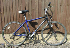 Falcon Adventurer Gents Hybrid Bike Bicycle 21 Speed Mens Cycle Blue Aluminium