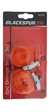 2 X Buckle Ratchet Tie Down Orange Straps Cargo Luggage Belt For Roof Racks 2m