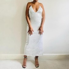 Zara Silver Sequinned Long