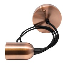 TIME LED Antik E27 Sleek Pendant Light Fitting (Copper Effect)