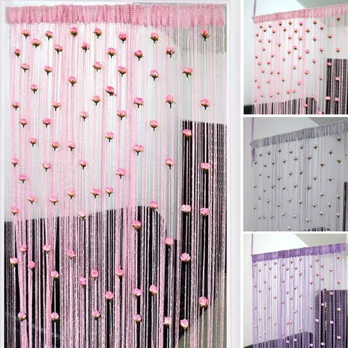Flower curtains string - curtains,